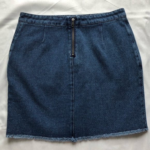 Current Elliott The Zip Fray Mini Denim Skirt - Picture 2 of 13
